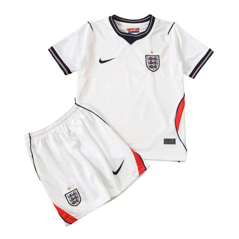 England 2026/27 Kinder Fußballtrikot Set – Heimtrikot mit Shorts für Kinder