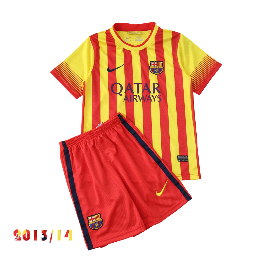 FC Barcelona Barça 201314 Auswärtstrikot kinder mit hose