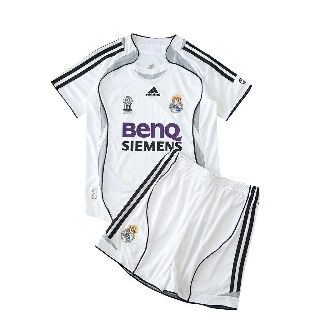 Retro Real Madrid 0607 Heimtrikot Fußballtrikot Kinder set
