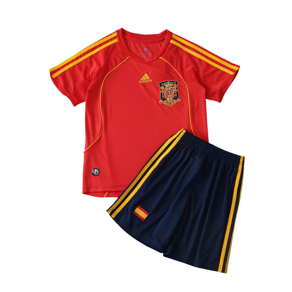 Retro Spanien 2008 Heimtrikot Rot Gold