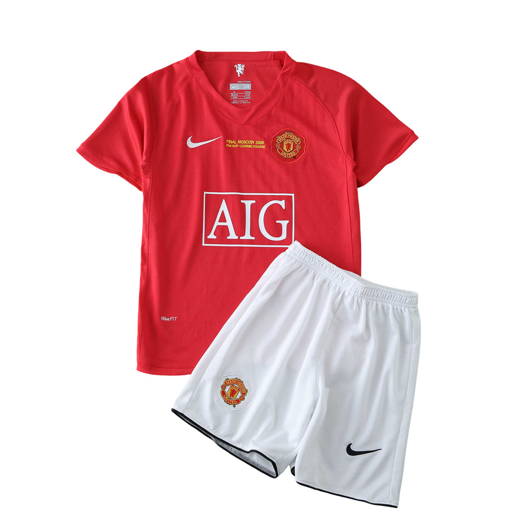 Manchester United 200708 Heimtrikot Retro Kinder set