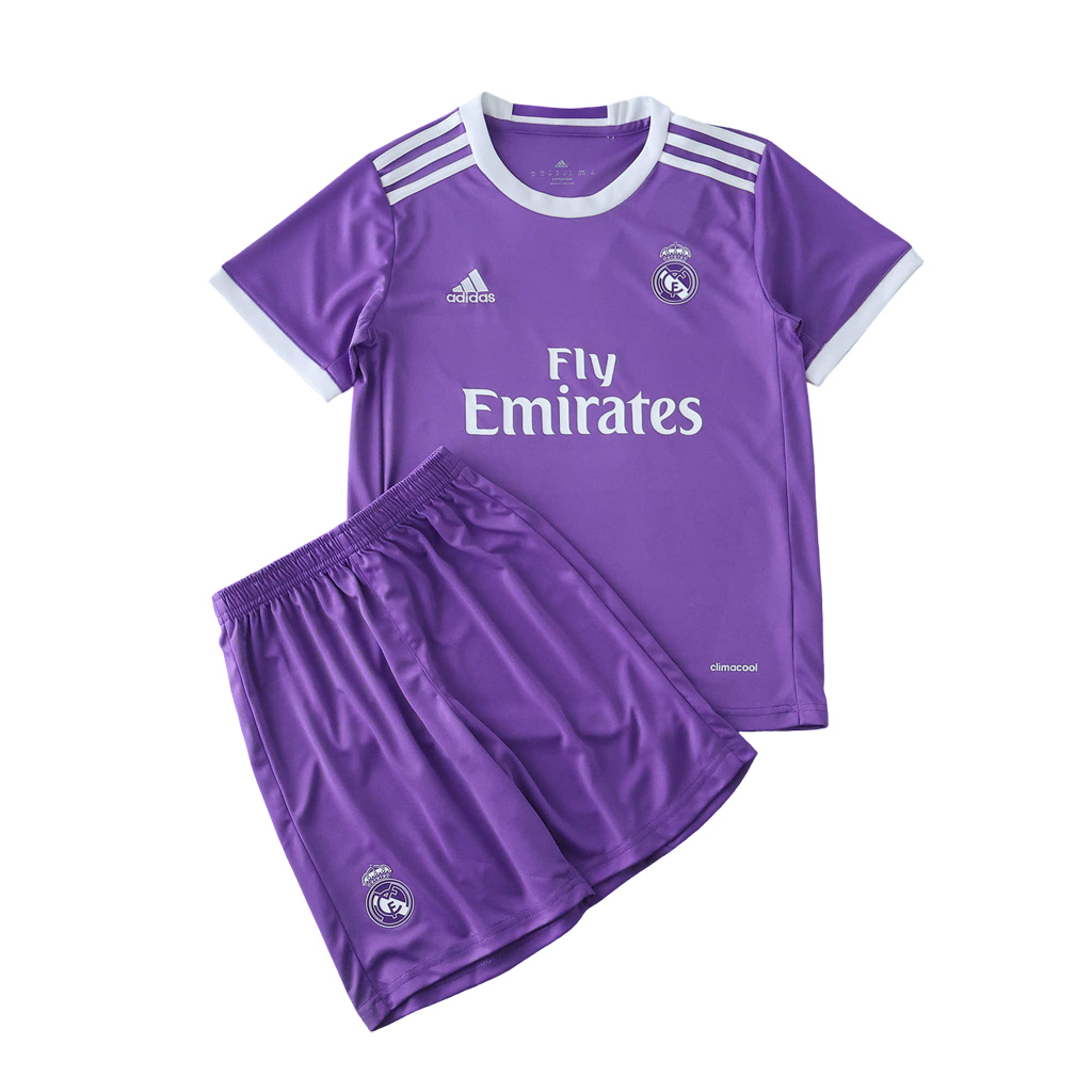 Retro Real Madrid 1617 Auswärtstrikot Kinder fußball trikot set personalisiert