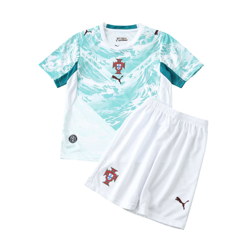 Portugal 2026 Auswärtstrikot Kinder - Fußballtrikot und Shorts Set