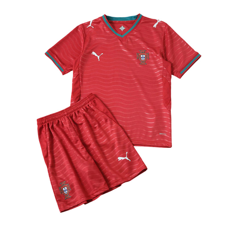 Portugal Kinder Heimtrikot 2026 WM - Fußball Set Trikot + Shorts