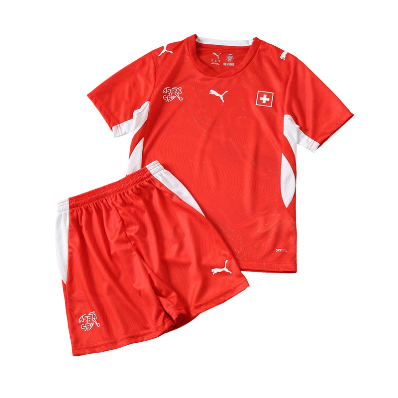 Schweiz Kinder Fußballtrikot 2026 Home - WM Trikot Set für Kinder