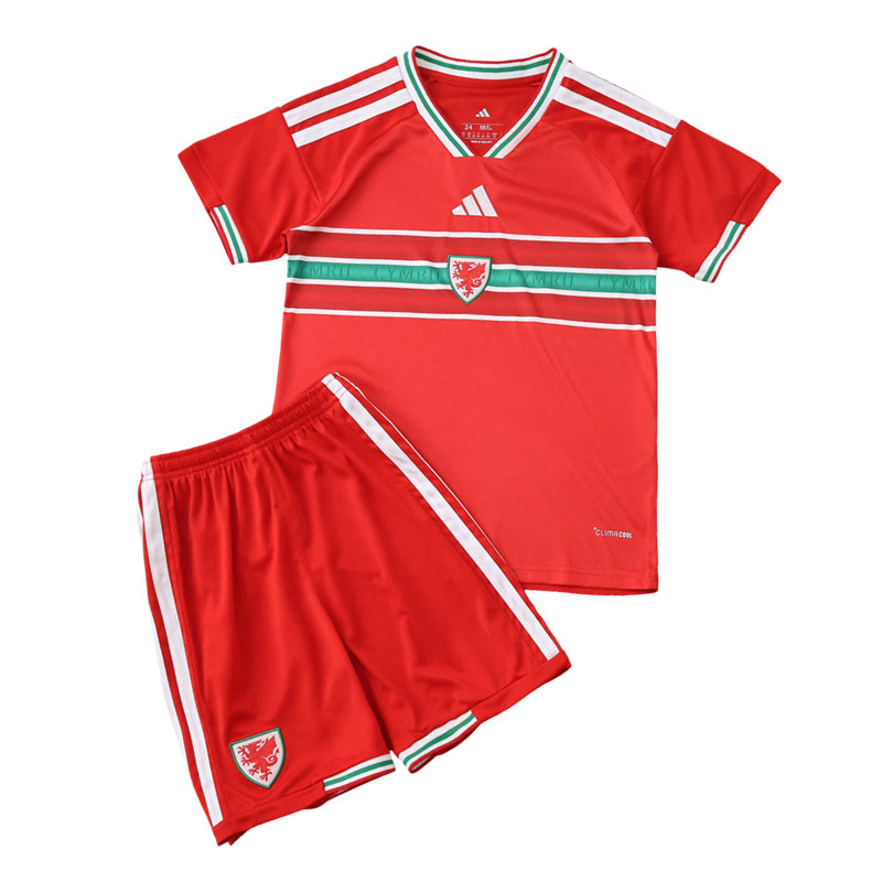 Wales WM 2026 Kinder Trikot Set - Heim Fußballtrikot mit Shorts