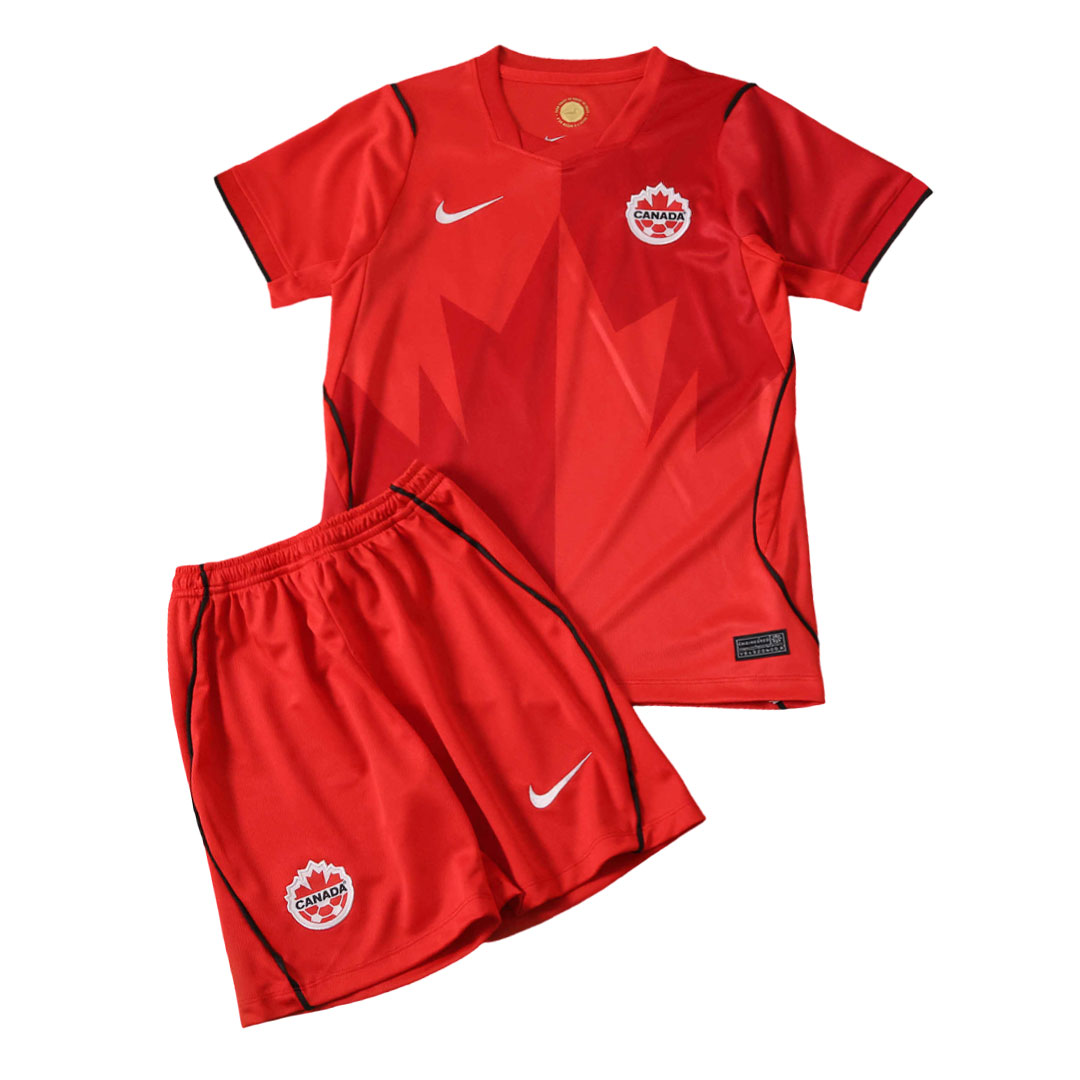 Kanada kinder fußballtrikot 2026 WM - rotes heimtrikot set mit shorts