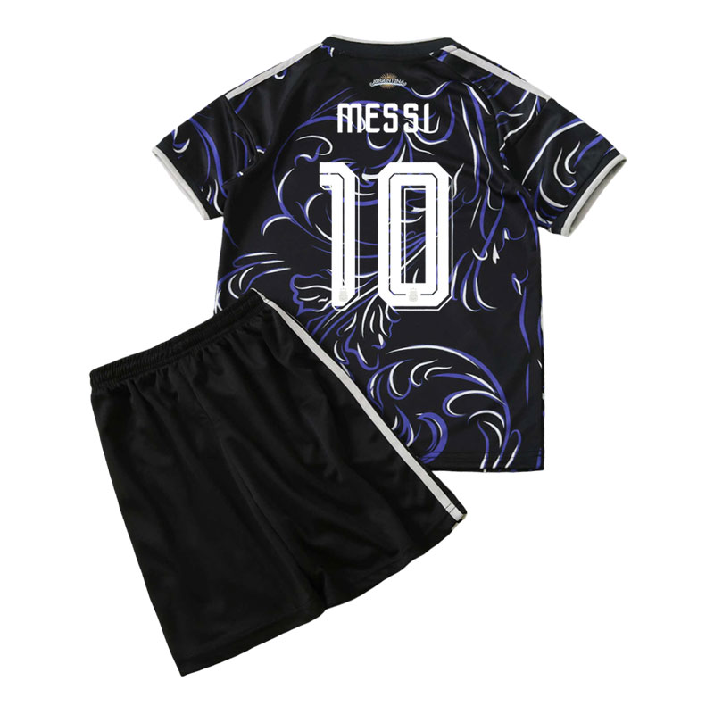 Kinder fußball set Argentinien 2026 auswärtstrikot – Messi nr.10 trikot + shorts